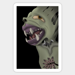 Zombie with fangs Magnet